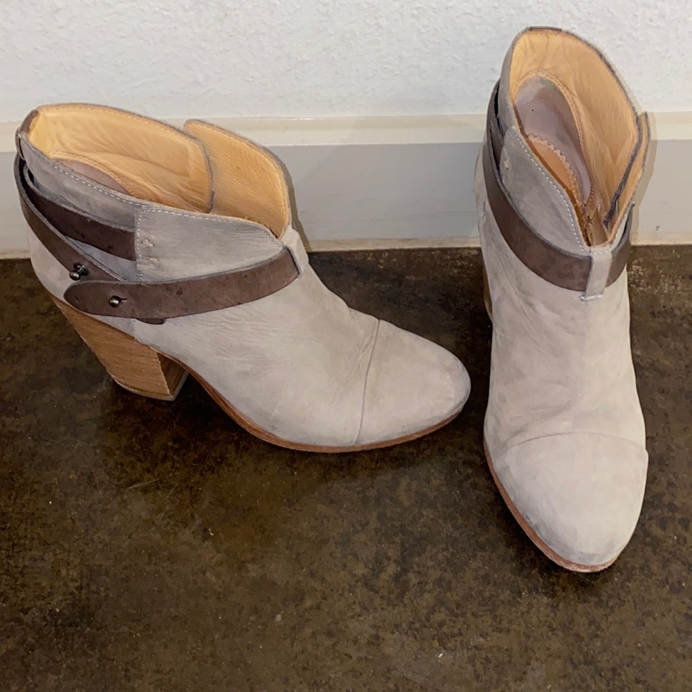 Rag & Bone grey leather booties